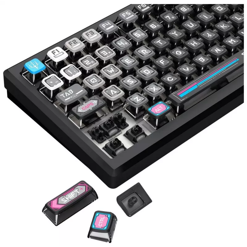 Redragon K732MC-RGB-PRO Uranus Pro 82 75 % -mekaaninen näppäimistö, Hot-Swappable, RGB, USB-C, musta
