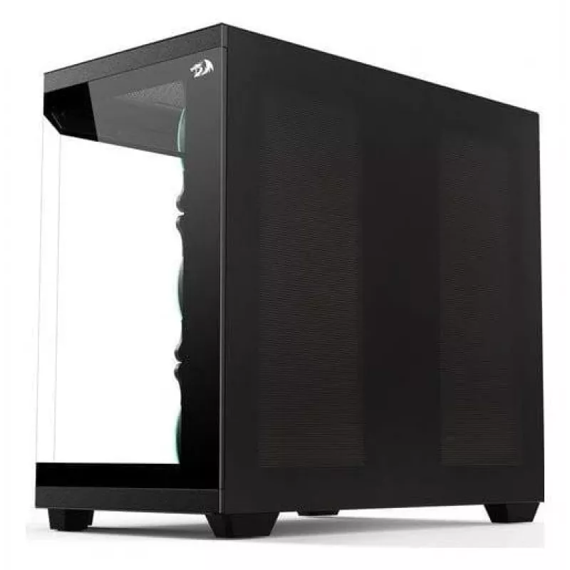 Redragon Vision ARGB GC-625-PRO Mid-Tower -pelikotelo, musta, karkaistu lasi, 4x120 mm ARGB-tuuletinta