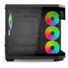 Redragon Vision ARGB GC-625-PRO Mid-Tower -pelikotelo, musta, karkaistu lasi, 4x120 mm ARGB-tuuletinta