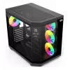 Redragon Vision ARGB GC-625-PRO Mid-Tower -pelikotelo, musta, karkaistu lasi, 4x120 mm ARGB-tuuletinta