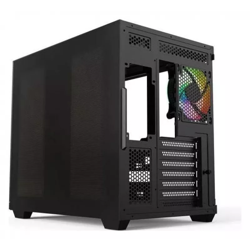 Redragon Vision ARGB GC-625-PRO Mid-Tower -pelikotelo, musta, karkaistu lasi, 4x120 mm ARGB-tuuletinta