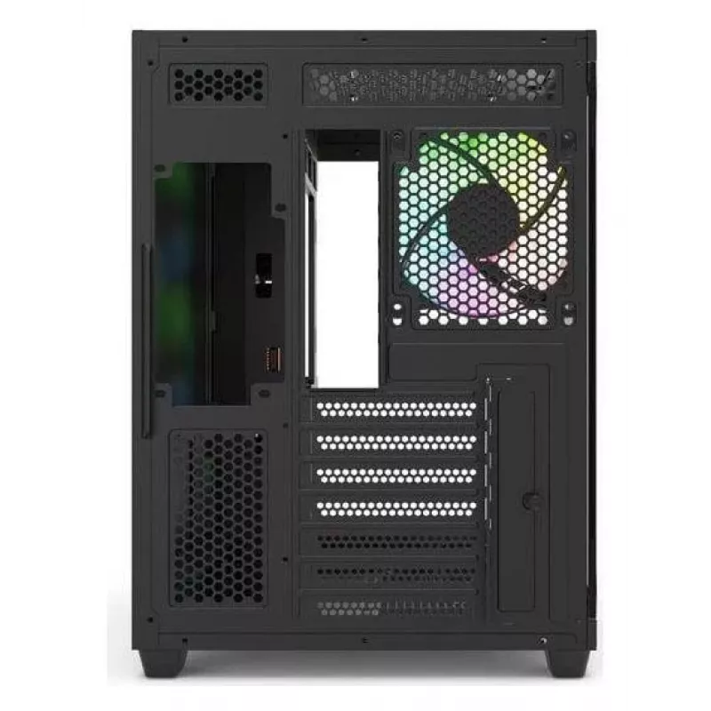 Redragon Vision ARGB GC-625-PRO Mid-Tower -pelikotelo, musta, karkaistu lasi, 4x120 mm ARGB-tuuletinta