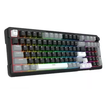 Redragon ARLOKKS QMK K742 75 % Tri-Mode -mekaaninen näppäimistö, Hot-Swappable, Gasket Mount, RGB, musta