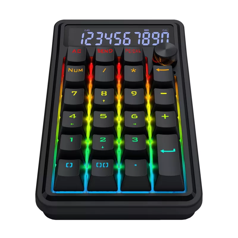 Redragon Cove K733-RGB-WL 60 % Tri-Mode -mekaaninen näppäimistö, Hot-Swappable, RGB, musta