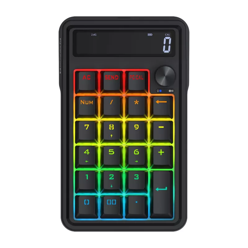 Redragon Cove K733-RGB-WL 60 % Tri-Mode -mekaaninen näppäimistö, Hot-Swappable, RGB, musta