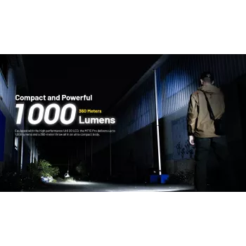 Nitecore MT1C PRO taskulamppu 600 lumenia CREE XP-L HD V6 musta