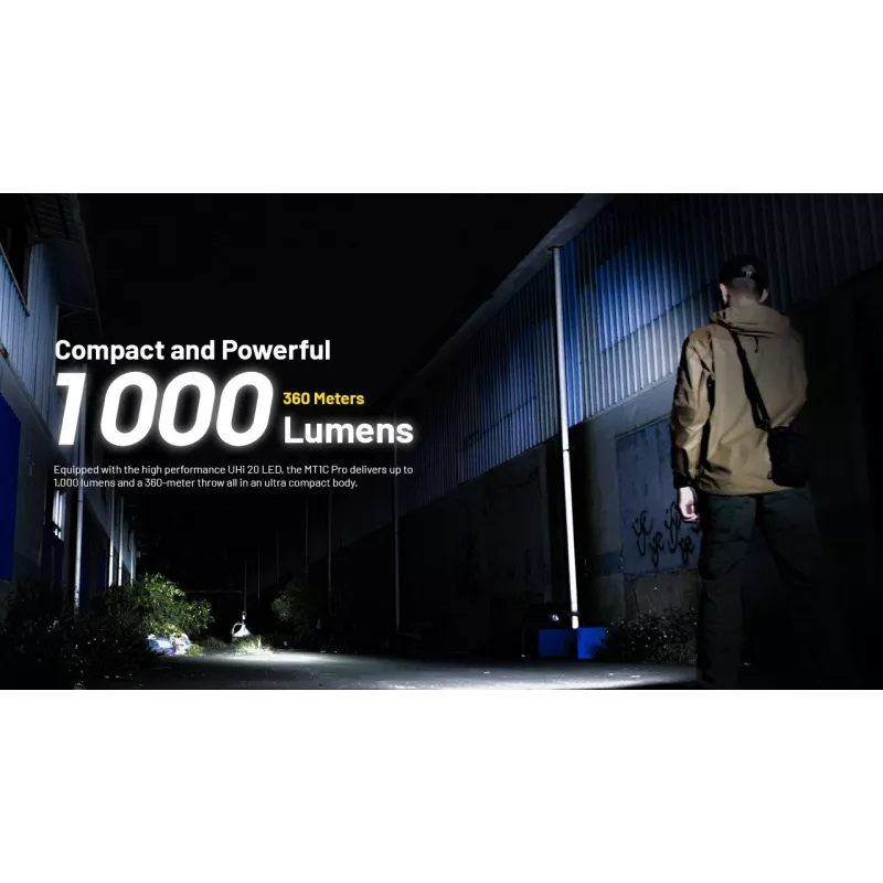 Nitecore MT1C PRO taskulamppu 600 lumenia CREE XP-L HD V6 musta