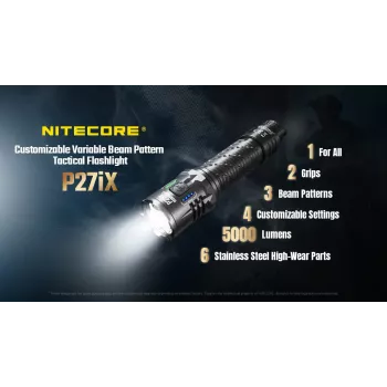 Nitecore P27iX 5000 lumenia taktinen taskulamppu
