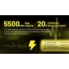 Nitecore NL2155HP 21700 Li-ion akku 5500mAh 3.6V Button Top suojattu