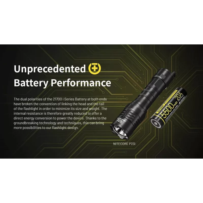 Nitecore 21700 Li-ion akku 5500mAh 20A 3,6V Button Top