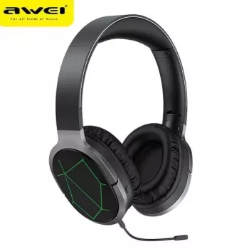 AWEI A799BL Bluetooth-pelikuulokemikrofoni mikrofonilla, over-ear, musta