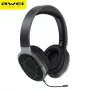 AWEI A799BL Bluetooth-pelikuulokemikrofoni mikrofonilla, over-ear, musta