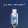 ORICO Thunderbolt 4 kaapeli USB-C 40 Gbit/s 8K60Hz PD 100W 2m musta