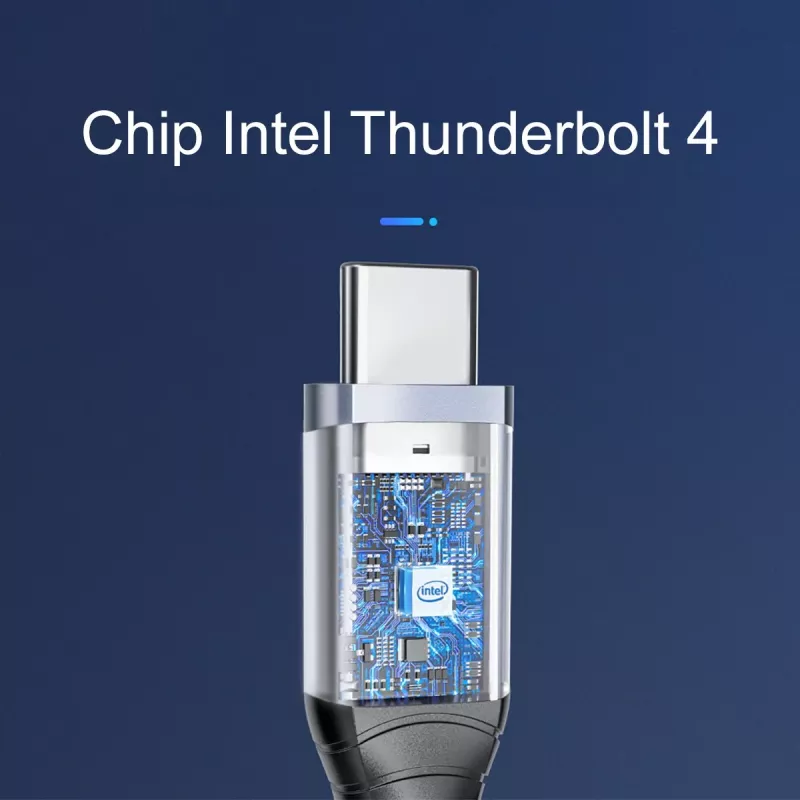 ORICO Thunderbolt 4 kaapeli USB-C 40 Gbit/s 8K60Hz PD 100W 2m musta