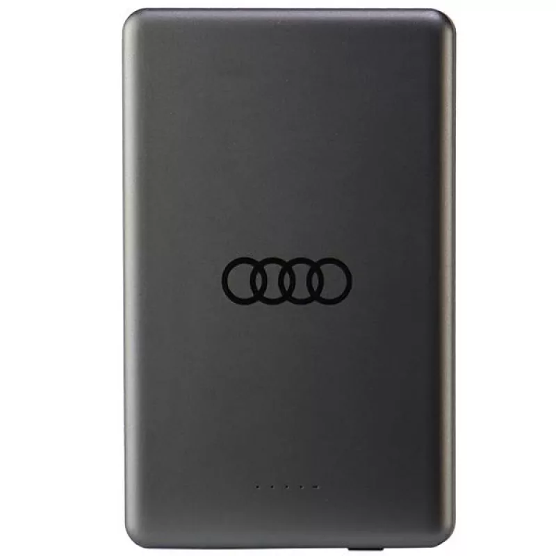 AUDI Powerbank induktiivinen 15W 5000mAh harmaa Big Logo MagSafe AU-MWPB5000-GT/D1-GY