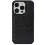 Audi GT keinonahkainen kova kotelo iPhone 15 Pro -puhelimelle (6,1 inch) - musta
