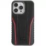 Audi aito nahka MagSafe iPhone 14 Pro Max 6.7 musta-punainen kova kotelo