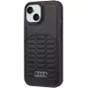 Audi keinonahka MagSafe kova kotelo iPhone 15 / 14 / 13 6,1 tuuman musta