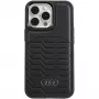 Audi keinonahka MagSafe iPhone 15 Pro 6.1 kova kotelo musta