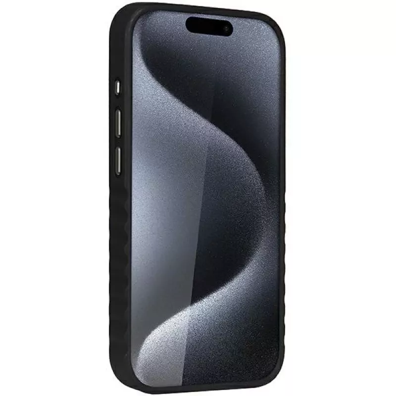 Audi keinonahka MagSafe iPhone 15 Pro 6.1 kova kotelo musta