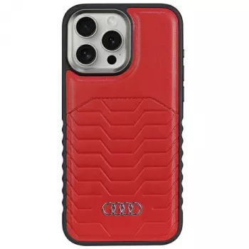 Audi keinonahka MagSafe iPhone 14 Pro 6.1 punainen kova kotelo AU-TPUPCMIP14P-GT/D3-RD