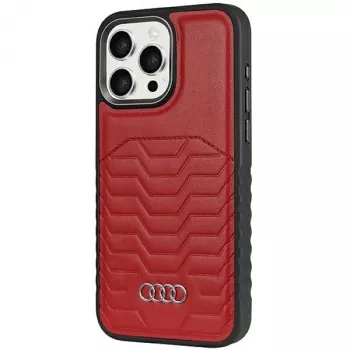 Audi keinonahka MagSafe iPhone 14 Pro 6.1 punainen kova kotelo AU-TPUPCMIP14P-GT/D3-RD
