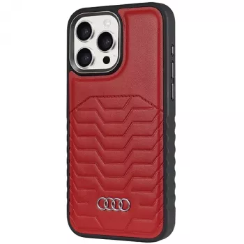 Audi keinonahka MagSafe kova kotelo iPhone 14 Pro Max 6,7 - punainen