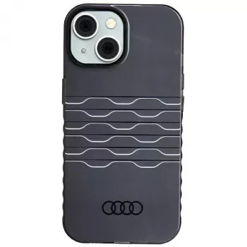 Audi IML MagSafe kotelo iPhone 15 / 14 / 13 6.1 musta kova kotelo AU-IMLMIP15-A6/D3-BK