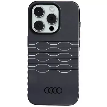 Audi IML MagSafe kotelo iPhone 15 Pro 6.1 musta kova kotelo