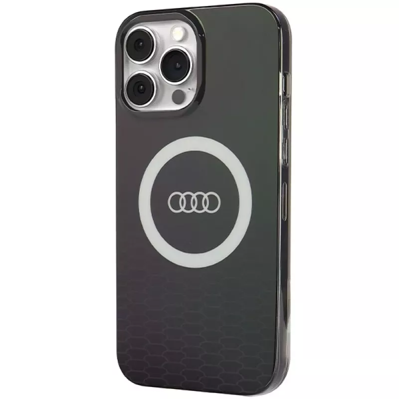 Audi IML Big Logo MagSafe kotelo iPhone 13 Pro Max 6.7 musta kova kotelo