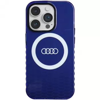 Audi IML Big Logo MagSafe kotelo iPhone 14 Pro 6.1 Navy Blue kova kotelo AU-IMLMIP14P-Q5/D2-BE