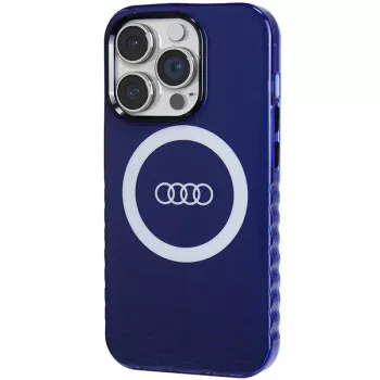 Audi IML Big Logo MagSafe kotelo iPhone 14 Pro 6.1 Navy Blue kova kotelo AU-IMLMIP14P-Q5/D2-BE