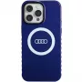 Audi IML Big Logo MagSafe -kotelo iPhone 14 Pro Max 6,7 Navy Blue -kovakuori