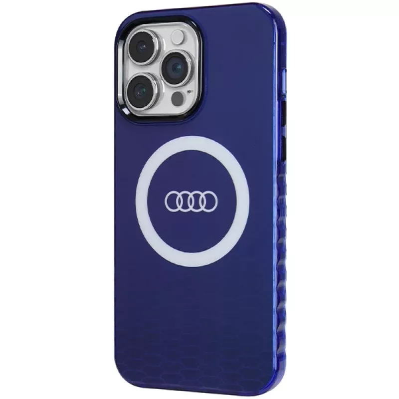 Audi IML Big Logo MagSafe -kotelo iPhone 14 Pro Max 6,7 Navy Blue -kovakuori
