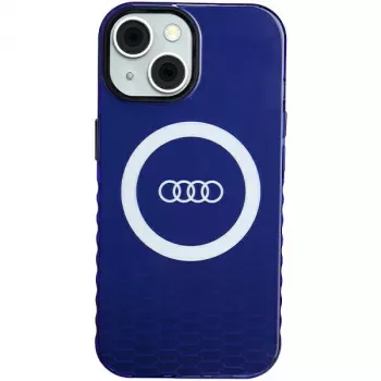 Audi IML Big Logo MagSafe -kotelo iPhone 15 / 14 / 13 6.1 Navy Blue -kovakuori