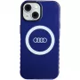 Audi IML Big Logo MagSafe -kotelo iPhone 15 / 14 / 13 6.1 Navy Blue -kovakuori