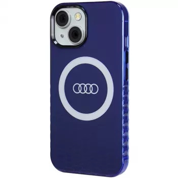 Audi IML Big Logo MagSafe -kotelo iPhone 15 / 14 / 13 6.1 Navy Blue -kovakuori