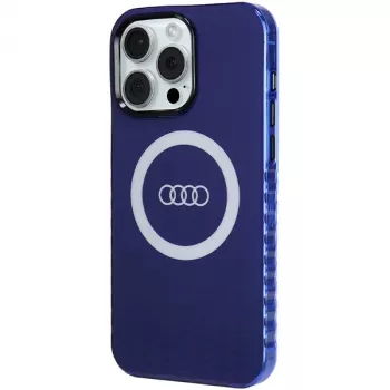Audi IML Big Logo MagSafe -kotelo iPhone 15 Pro Max 6,7 Navy Blue -kovakuori AU-IMLMIP15PM-Q5/D2-BE