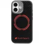 Audi RSQ Carbon Fiber Sport Red Circle MagSafe -kotelo iPhone 17 musta