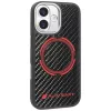 Audi RSQ Carbon Fiber Sport Red Circle MagSafe -kotelo iPhone 17 musta