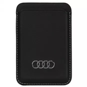 Audi keinonahkainen lompakko korttipaikalla musta MagSafe AU-MSCH-Q3/D1-BK