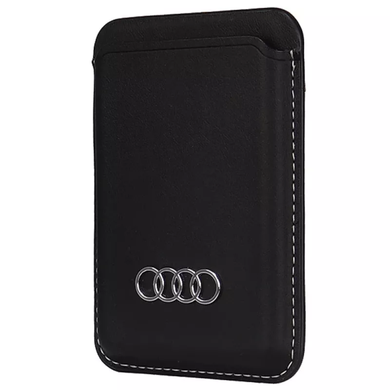 Audi keinonahkainen lompakko korttipaikalla musta MagSafe AU-MSCH-Q3/D1-BK