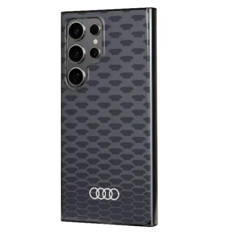 Audi IML Stitching Pattern MagSafe -kotelo Samsung Galaxy S24 Ultra S928 musta -kovakuori AU-IMLMS24U-Q5/D3-BK