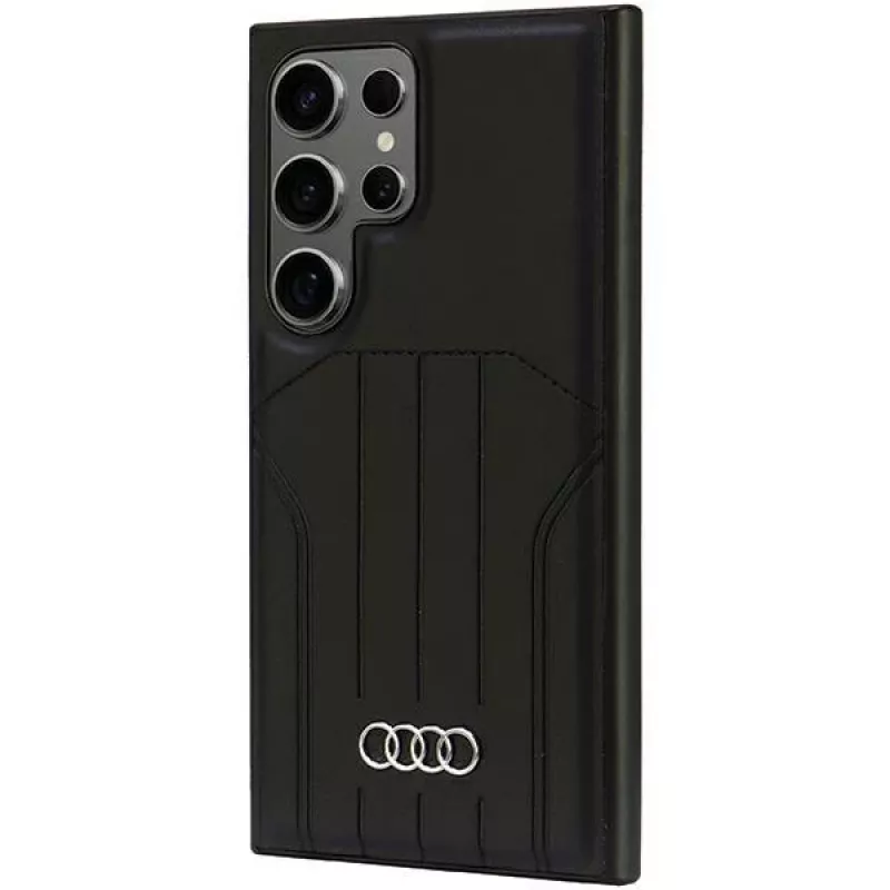 AUDI keinonahka MagSafe -kovakuori Samsung Galaxy S24 Ultra, musta