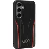 Audi aito nahka MagSafe -kovakuori Samsung Galaxy S24 (S921) - musta/punainen