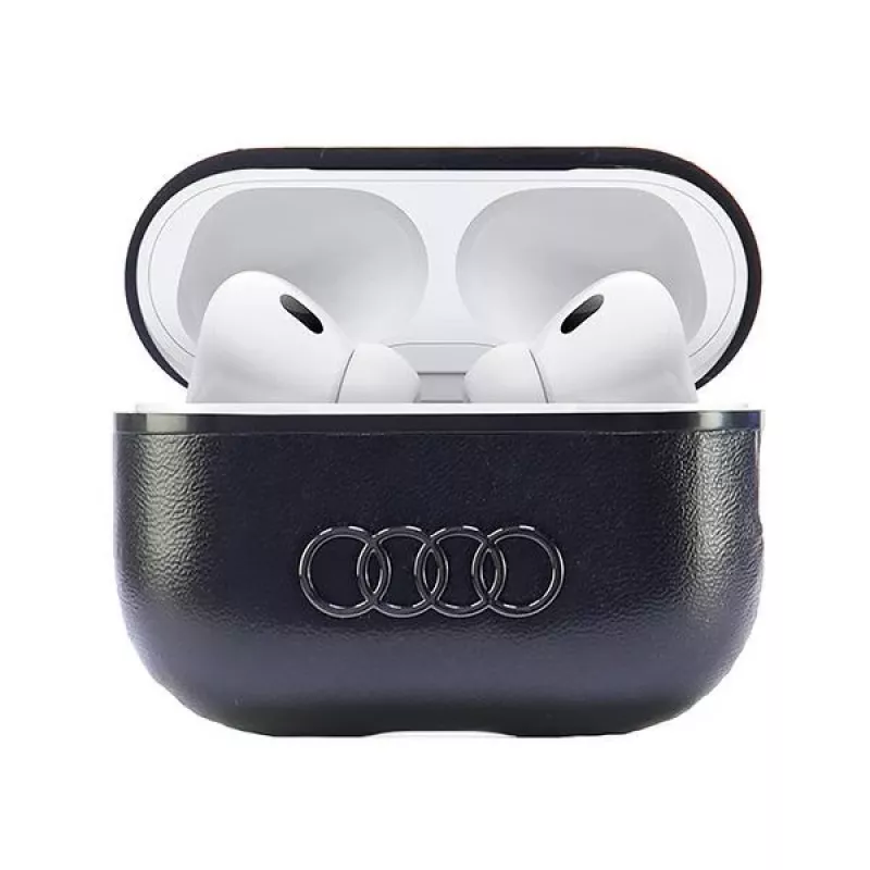 Audi nahka Big Logo AirPods Pro 2 -kotelo musta AU-APP2-GT/D3-BK
