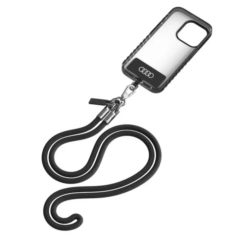 Audi yleisnauha puhelimelle 120cm 6mm Crossbody musta AU-CBL8-R8/D1-BK