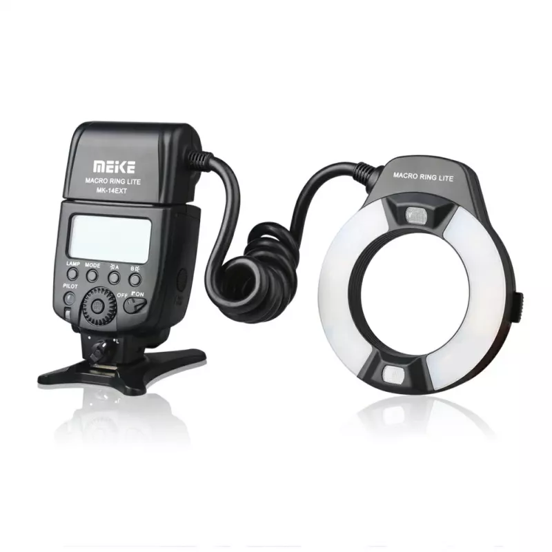 Meike MK-14EXT-C makro-rengassalama Canon E-TTL/E-TTL II
