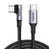 UGREEN USB-C - USB-C kulmakaapeli US334 5A PD 100W 2 m musta