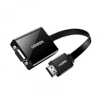 UGREEN HDMI - VGA -sovitin MM103, 25 cm, musta
